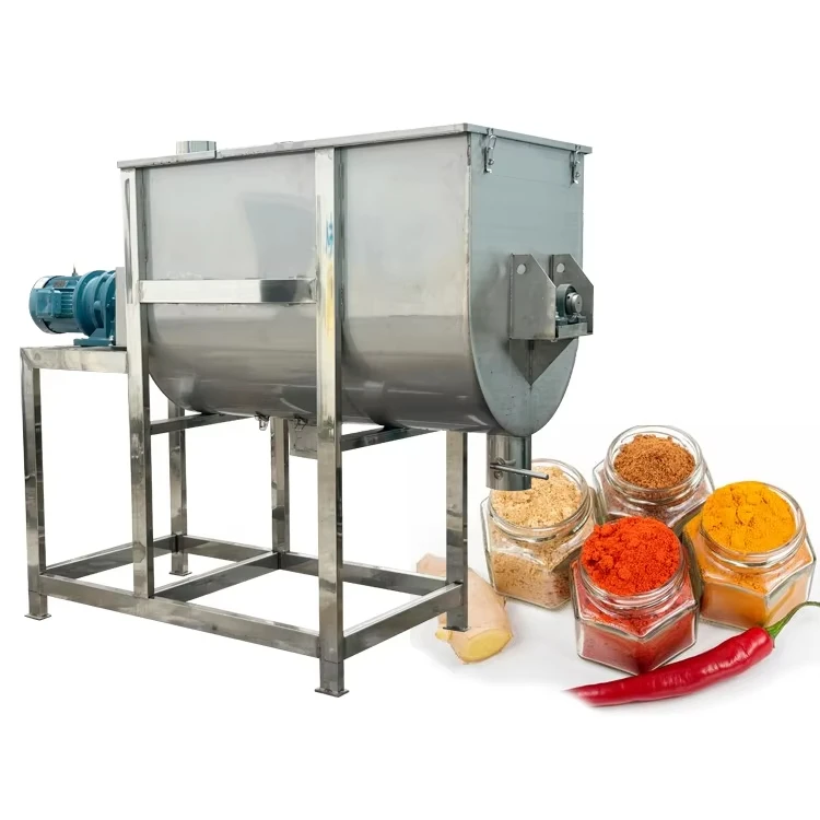 Stainless Steel Horizontal 500l  100kg 500kg 1 Ton Capacity Powder Ribbon Mixer Machine