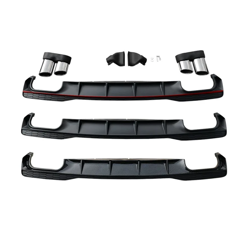 

A7 Upgrade S7 Rear Diffuser Carbon Fiber Texture Diffuser S7 Style Rear Bumper Lip for A7 S7 C8 2019 2020 2021 2022