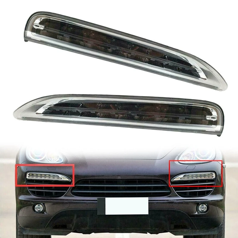 

Car Front Bumper Daytime Run Light Lamp LED DRL Fits Parts Accessories For Porsche Cayenne 2011-2014 Left:95863118100