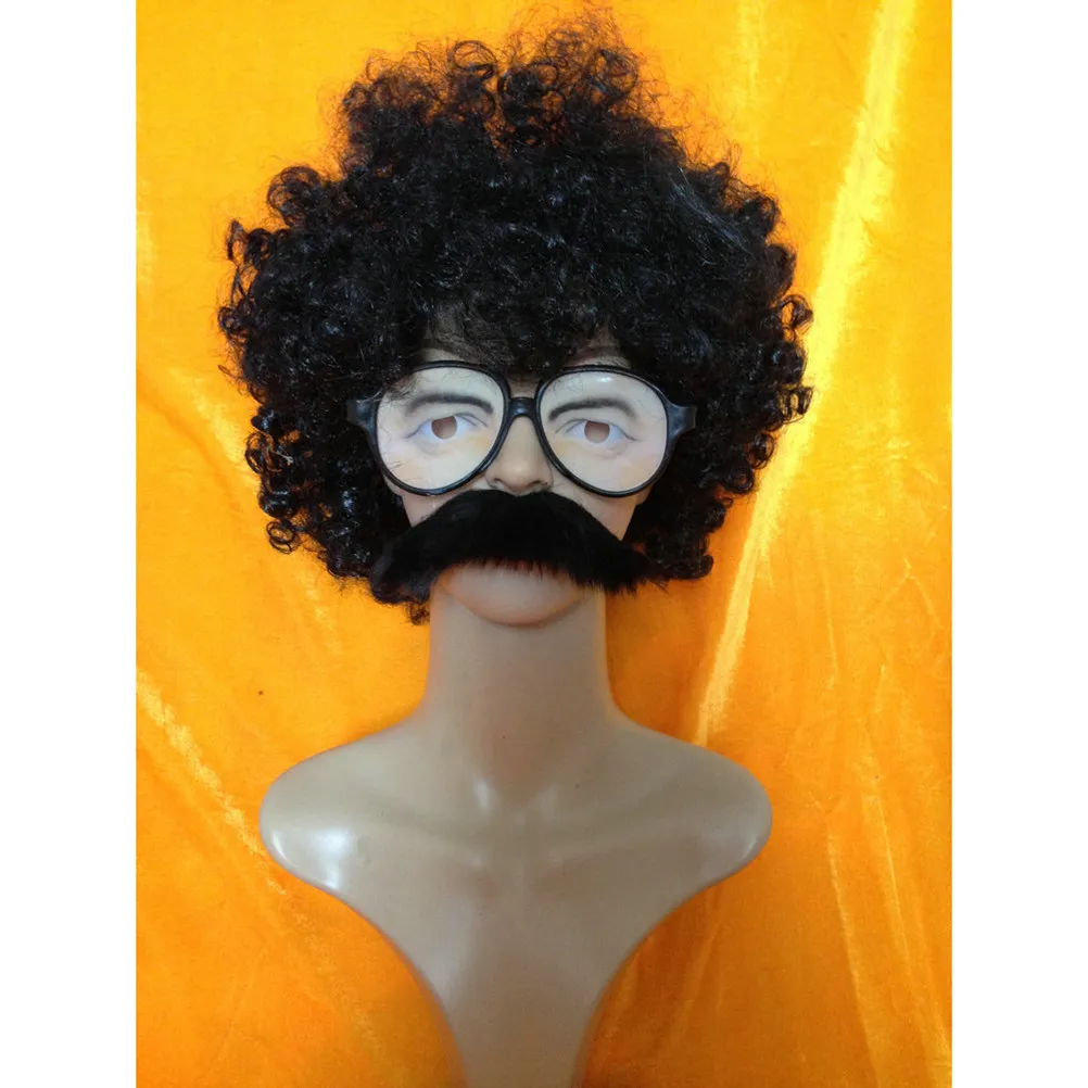

Funny Glasses and Self-Adhesive Fake Mustache Set for Prank Cosplay Halloween Masquerade Party Performance Props Cool Fashion