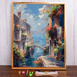 Set punto croce filo di colore pittura punto croce 11CT Kit ricamo costruzione mare ago arti artigianato Kit completo Hobby