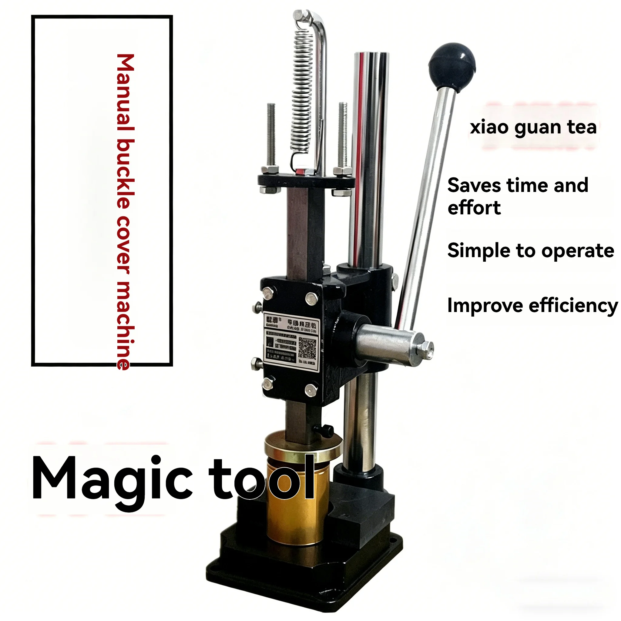 

Manual Pull-Tab Can Sealer, Small Aluminum Can Capping Machine, Mini Tea Jar Sealing Machine for Home Business Factory Direct