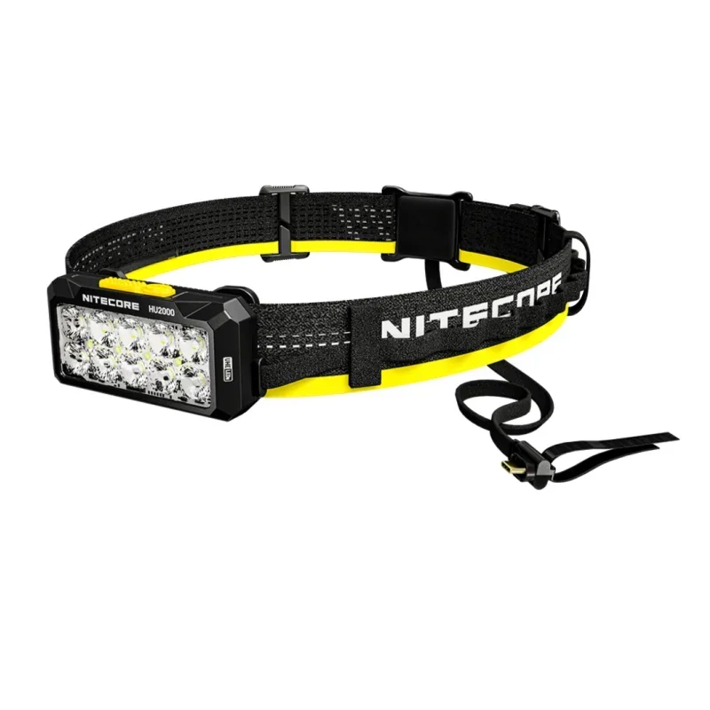 NITECORE HU2000 High Output Split-Type Work Headlamp 2000 Lumens USB-C Recharge LED Headlight Work Light Flexible Power Options