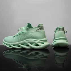 High Quality Breathable Summer Mesh Elastic New Lightweight Thick Sole Designer Casual Running Men's Shoes Zapatillas Informales