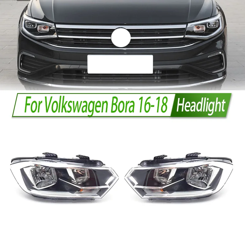

Для Volkswagen Bora 16-18 галогенная фара в сборе, OEM-стиль, цоколь для передней фары, замена Plug & Play