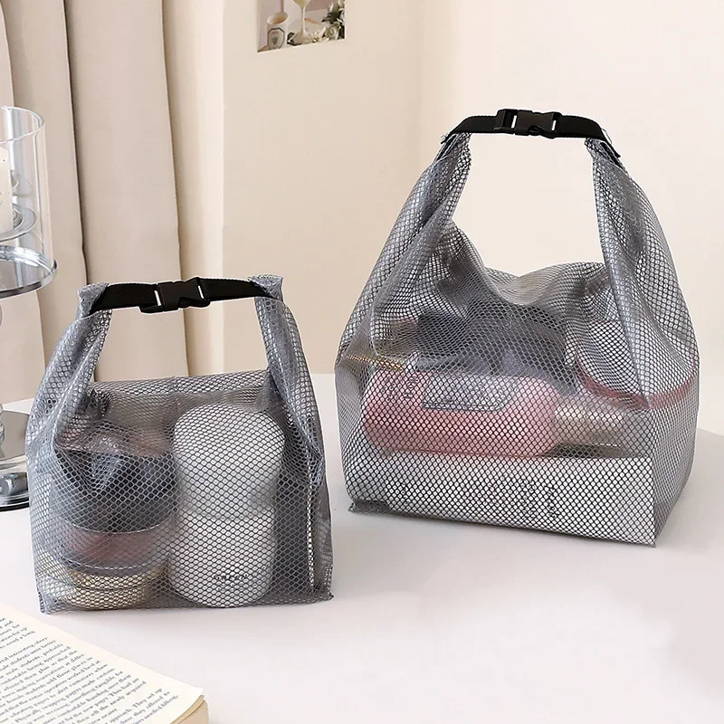 

Large Capacity Waterproof Bag Portable Travel Handbag Bag for Makeup Toiletries Clothes Transparent Mesh Pouch Lipstick holder