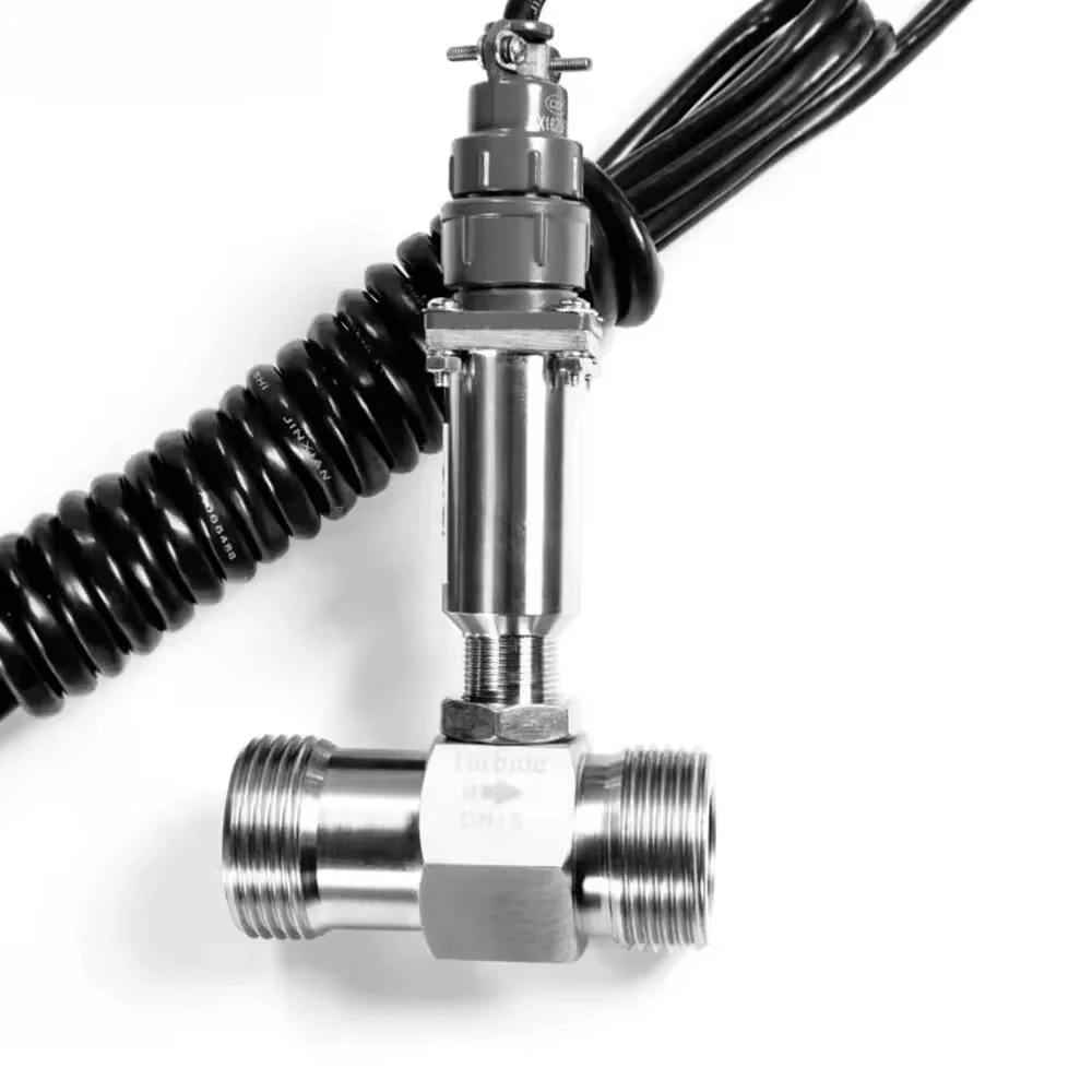 

Supmea Нержавеющая сталь IP65 Промышленный датчик расхода чистого воды/масла с лопастным колесом Датчик потока турбины