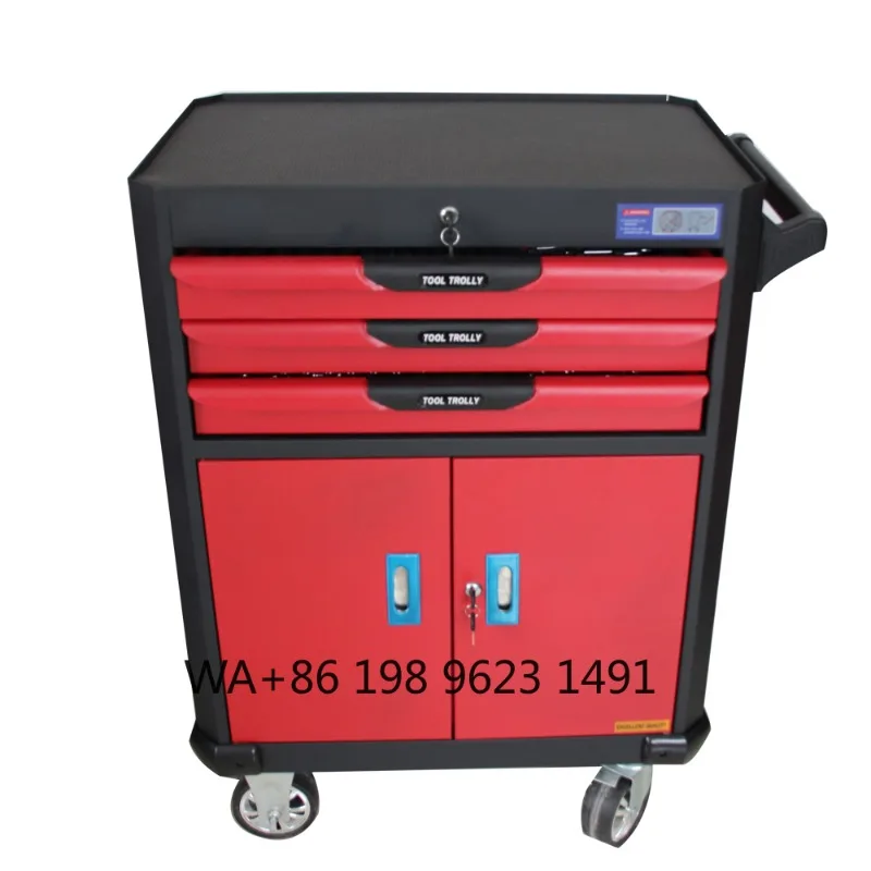 Multifunctional Rolling Trolley 250Pcs Auto Repair Set Metal Tool Cabinet  Box for Garage Workshop Repair Shop