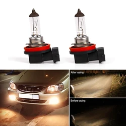 2pcs Headlights Super Bright Fog Halogen Bulb H11 12V 55W 4300K Replacement Headlight Bulbs Abmer Car Accessory