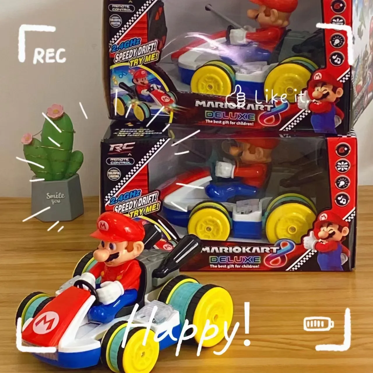 Hot Selling Super Mario Remote Control Racing Lighting Kart Racing Toys Cool Children\'s Festival Gift Manufacturer Wholesale