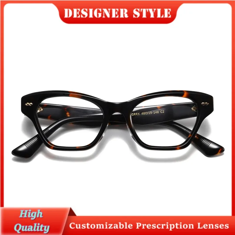 

Global Trade Jacques Cat-eye Glasses Frame Men Women for Reading Acetate Butterfly style Spectacle JMMGRRX
