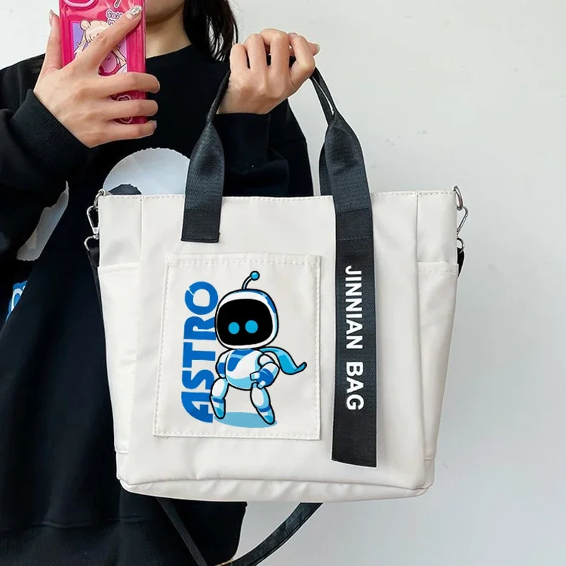 Game Astro Bot Shoulder Bag Cute Anime Printing Fashion Cartoon Large Capacity Bags Storage Commuter Handbag Birthday Party Gift