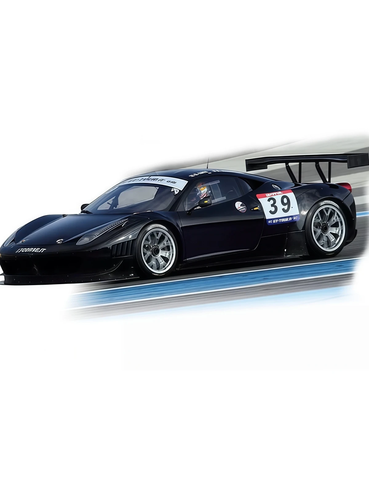 1:10 RC On-Road Car Body Shell , Polycarbonate Clear Car Shell 190mm With Spoiler & Light Cups and Sticker Decals RC Parts