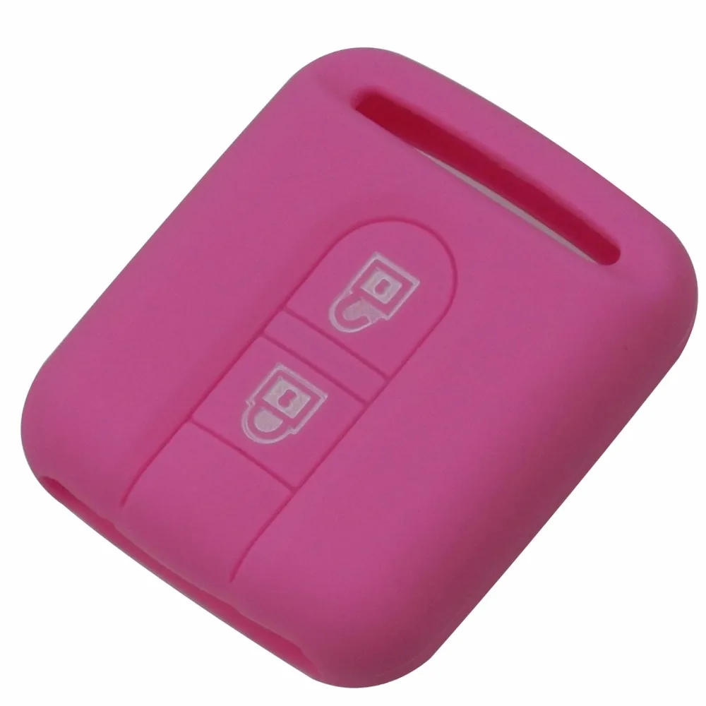 jingyuqin 2 Buttons Remote Car Key Cover Case Fob Silicone For Nissan Qashqai Micra Navara Almera New