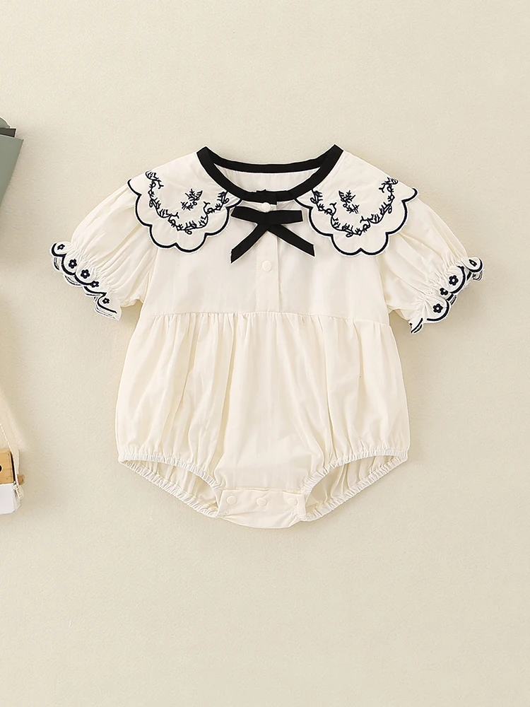 

Летняя одежда для новорожденных девочек и боди, милый модный универсальный брючный костюм Cler Suit ort Sve Cotton Jaet