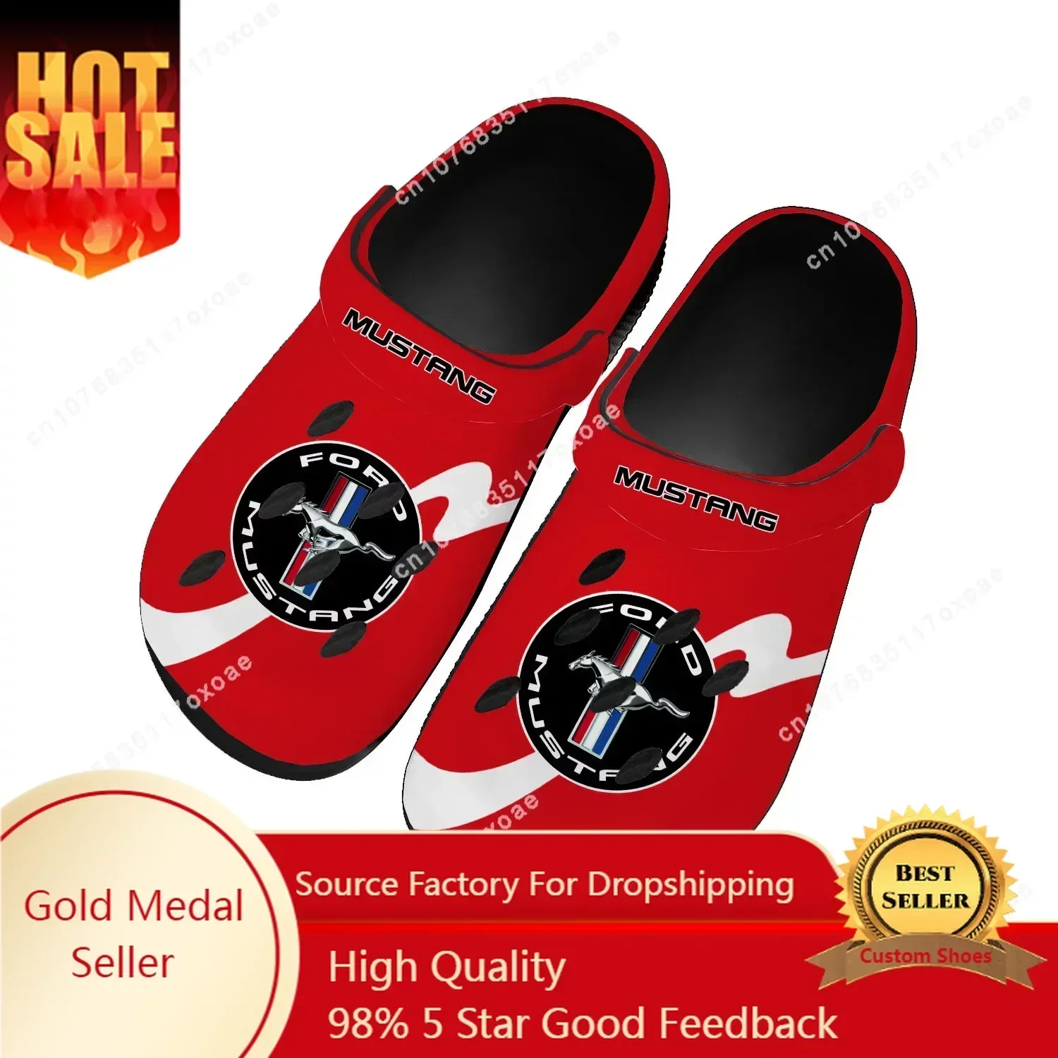 

M-Mustang Shoes Home Clog Mens Women Youth Boy Girl Sandals Shoes Garden Custom Made Breathable Shoe Beach Hole Slippers