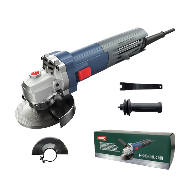 Variable Speed China 5 Inch Quality Light Weight High Efficiency AC Brushless Angle Grinder