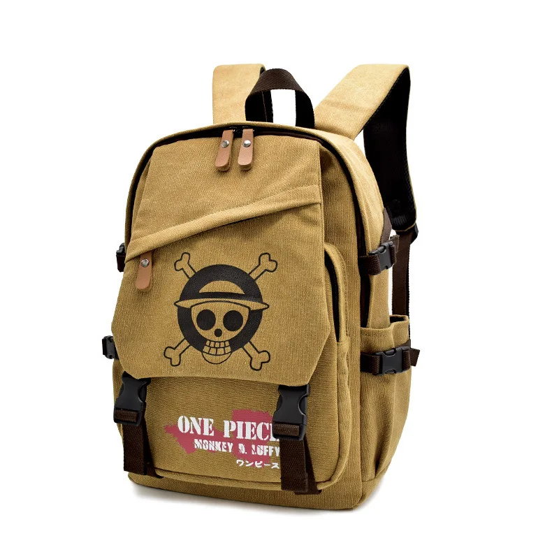 New One Piece Anime Figures Cosplay Backpack Big School Bags Rucksack Women Men Canvas Backbag Travel Daypacks Male Leisure Bags