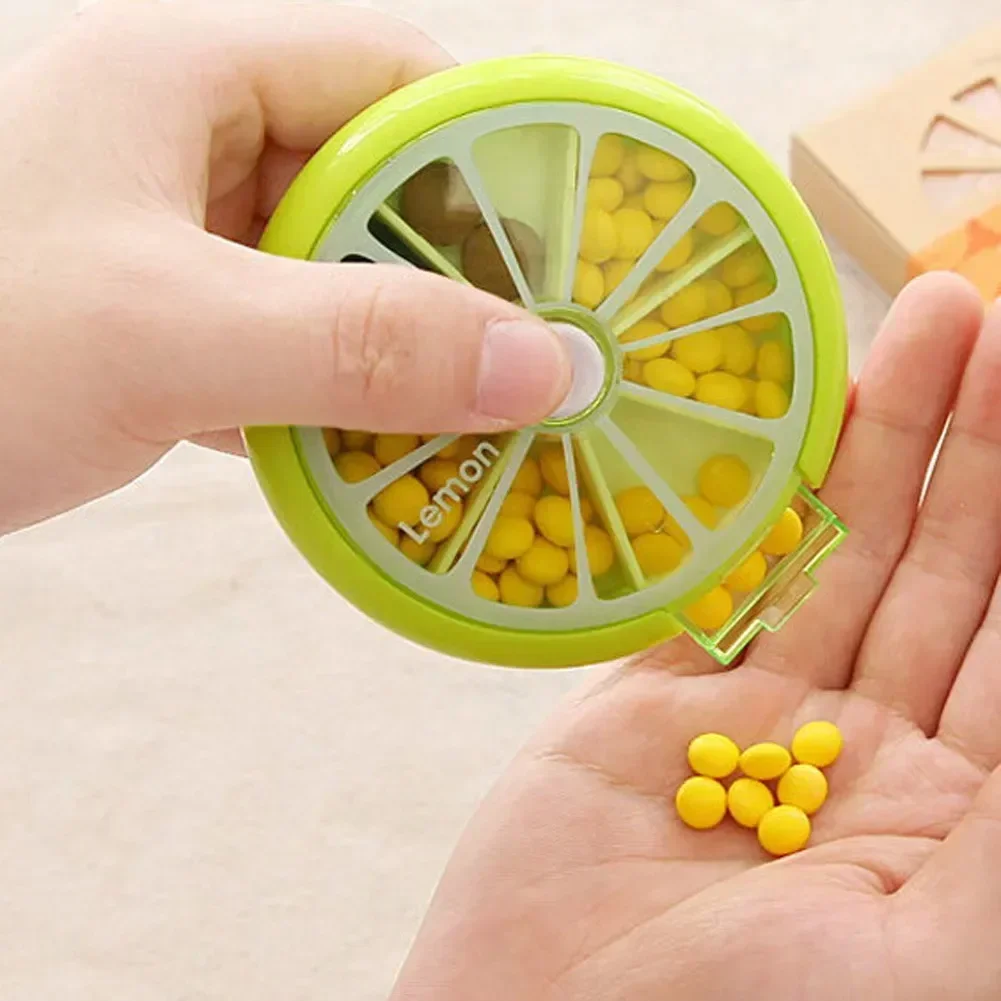 Pill Box Portable One Week Fruit Medicine Box Creative Portable Medicine Storage Box Mini Sealed Home Use Organization