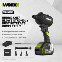 WORX 20V Lithium Battery Dust Blower WU093 (4.0 Single Battery) Blower Industrial Soot Blower Small Handheld Violent Fan