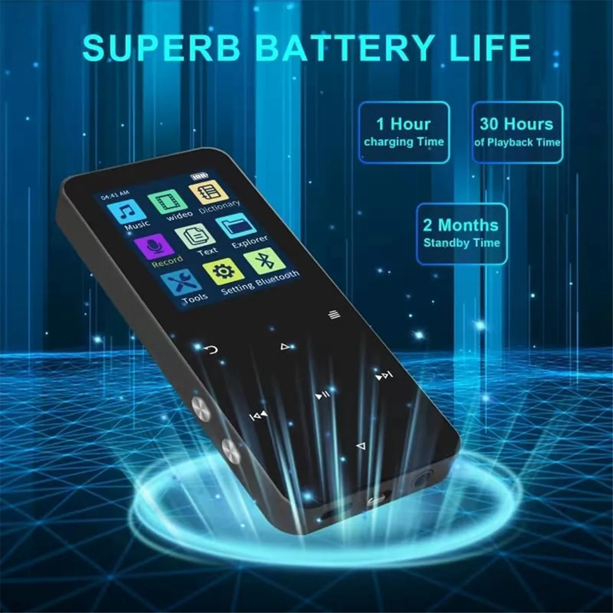 POP-lMP3-плеер, портативный высококачественный музыкальный плеер без потерь Bluetooth 5.2 с картой/динамиком/электронной книгой емкостью 128 ГБ