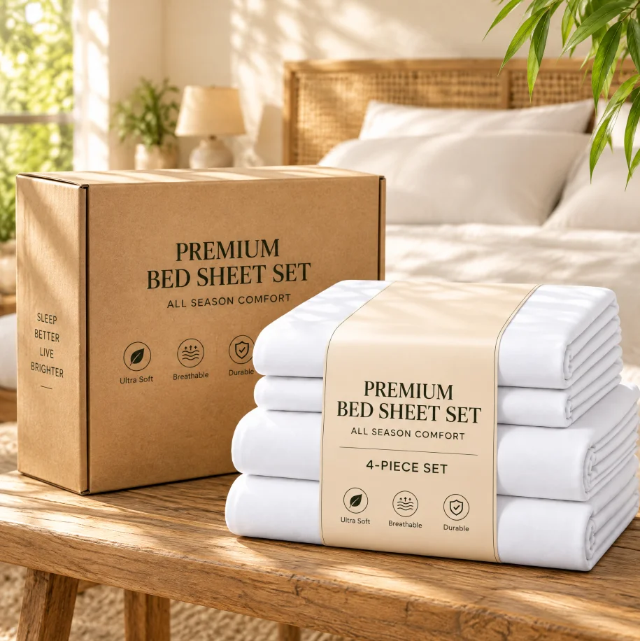 Fitted Bed Sheets Deep Pocket - Conjunto de lençóis de cama estilo