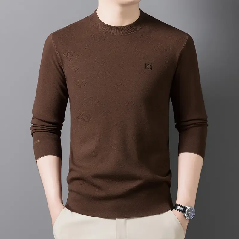 Suéter Casual de Punto con Cuello Redondo, Mezcla de Lana, Suave y Cómodo, Moda Masculina de Otoño e Invierno para Hombres de...