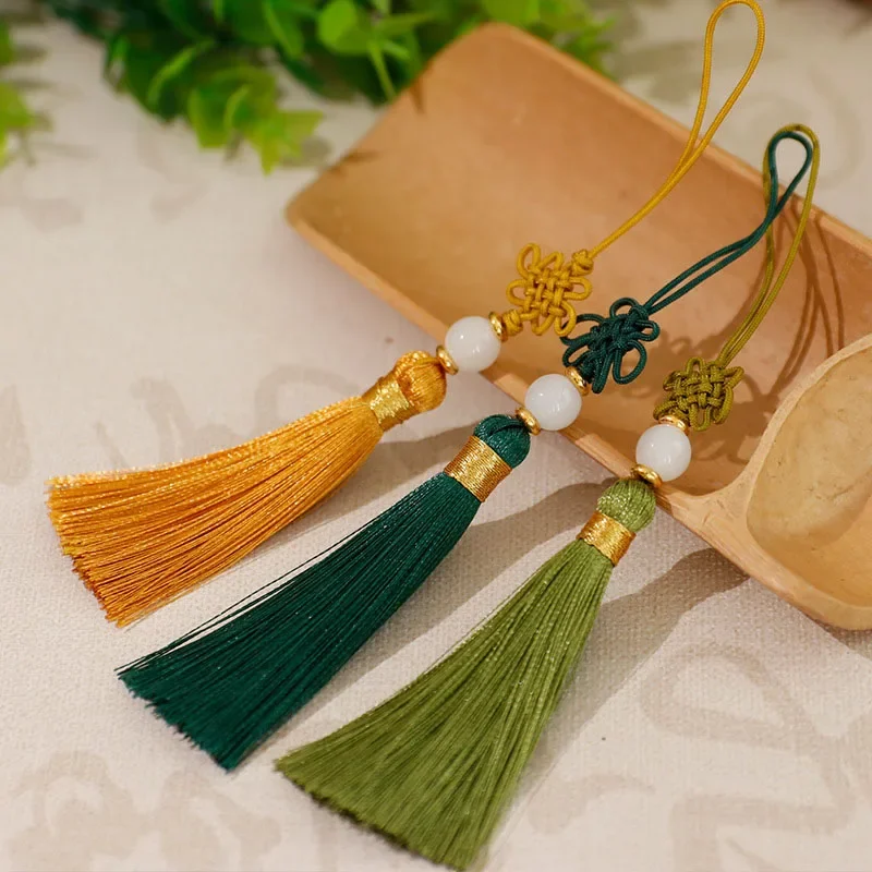 5pcs/lot Chinese Knot Tassel Silk Fringe Crafts Home Decoration Tassels for Silk Tassels Chinese Characteristics Gift Ornaments