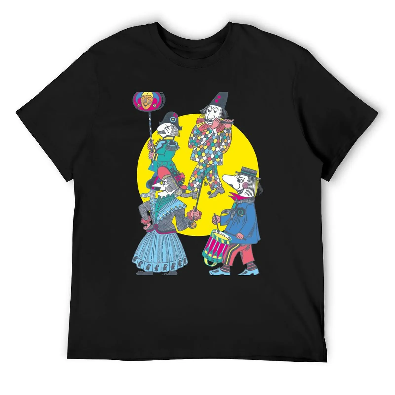 Basel carnival with Waggi's old aunt Harlequin Altfrangg T-Shirt oversized sports fans mens tall t shirts