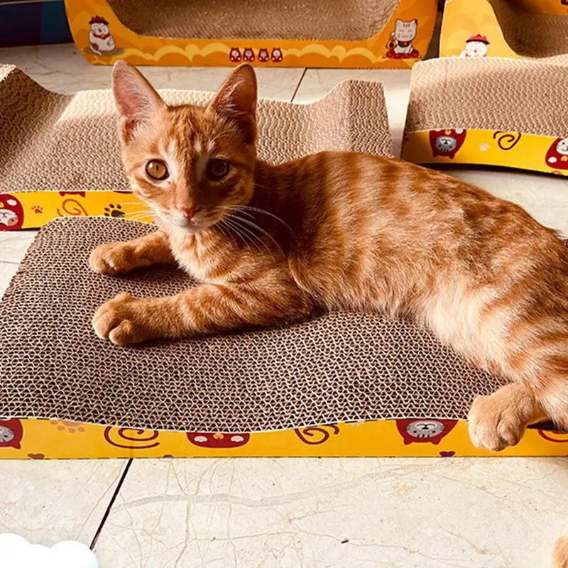 

Cats Scratching Board Kitten Scratch Pad with Scratch Textures Design Durable Cat Scratching Pad for Furniture Protector