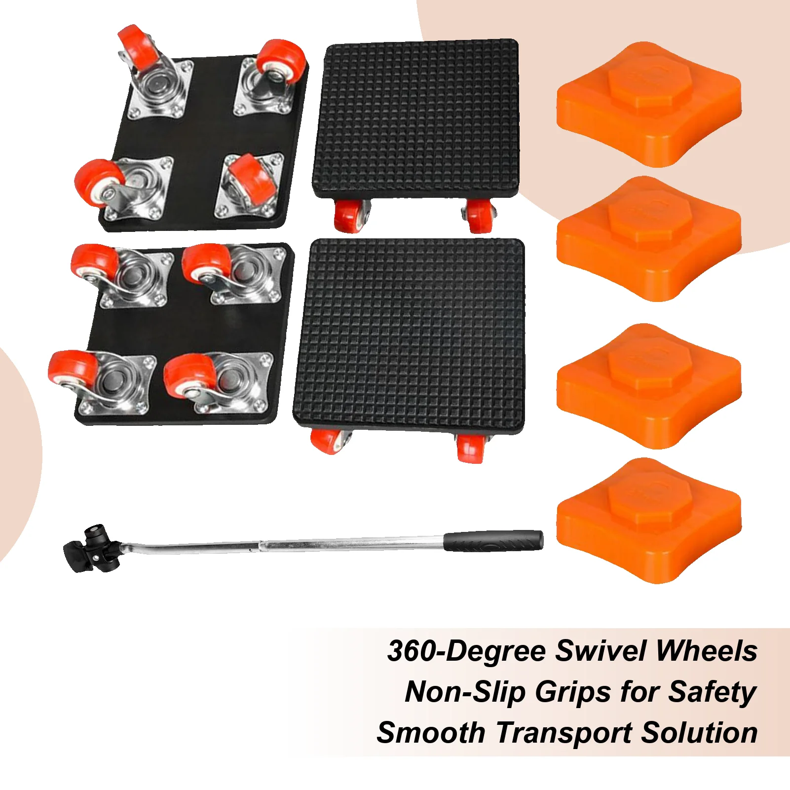 Furniture Moving Wheels Heavy Duty Sliders Furniture Lifting Moving Tool Kit For Fridge Washing Machine Sofa Mattresses Cabinet