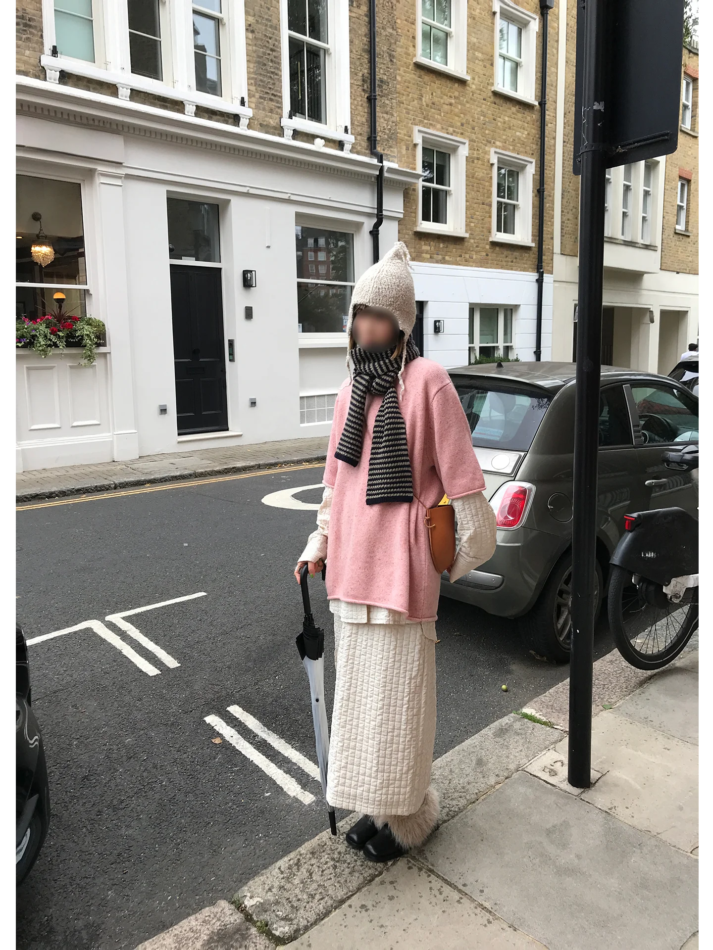 

MONA 00 Шерстяной вязаный топ оверсайз с коротким рукавом для женщин, розовый, маленький размер, для повседневной носки, зимний сезон