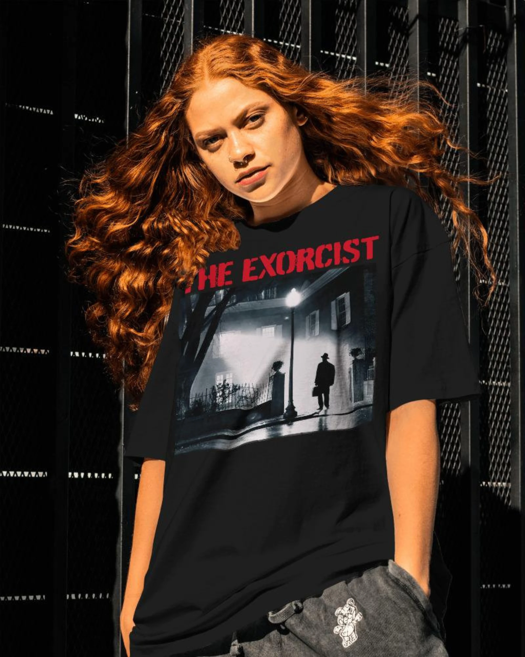 

The Exorcist Movie Printed T-shirt Women's Spring/Summer Fashion Trend Pure Cotton Top Neutral Short Sleeve T-shirt