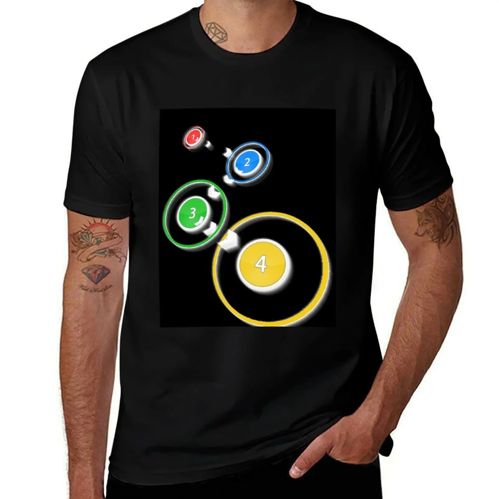 

Osu - Click The Circles T-Shirt men t shirt cotton 100% mens graphic t shirts T-Shirt