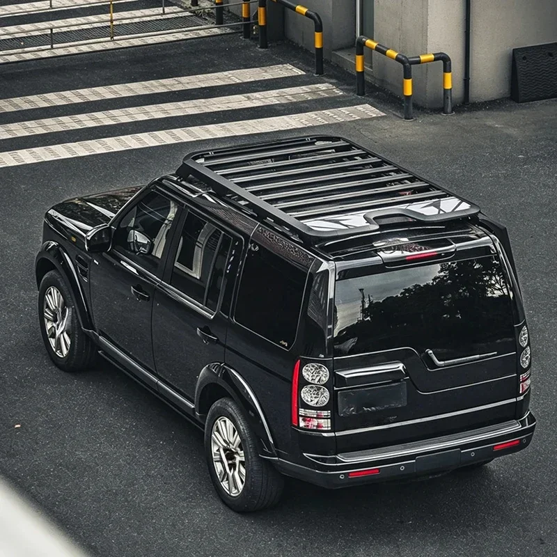 KQX Aluminum Alloy Roof Cargo Luggage Rack Basket with Side Ladder & Side Box  3/4 2005-2021 2022+, Heavy Du