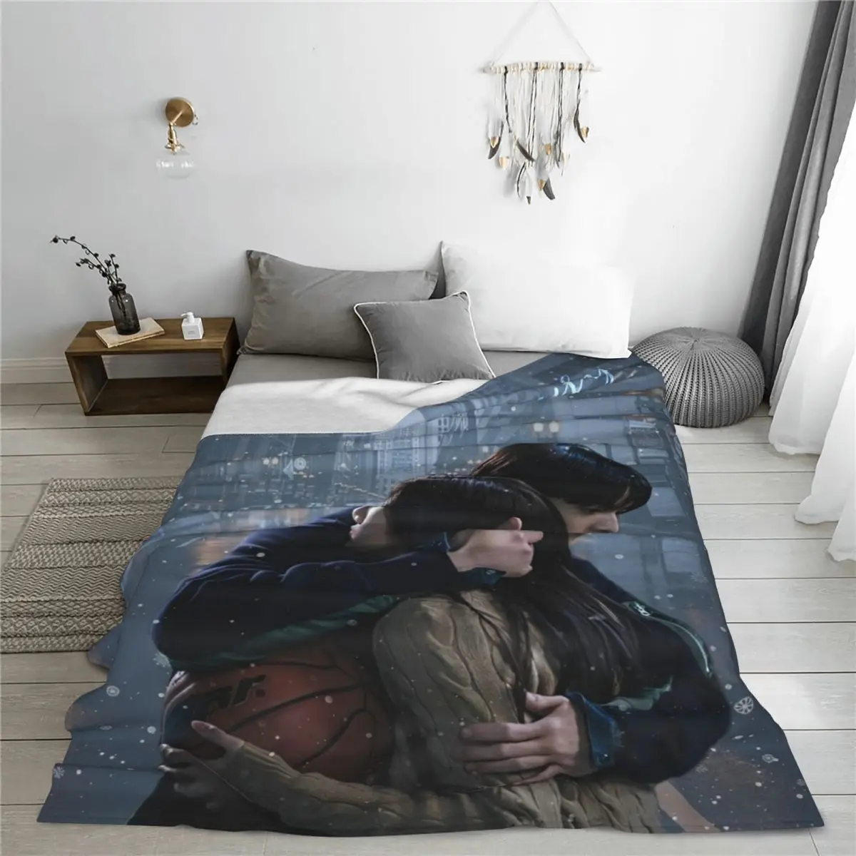 True Beauty Series Blanket Cover Cha EunWoo Mun Ka-Young Fleece Throw Blanket Home Couch Printed Ultra-Soft Warm Bedspreads