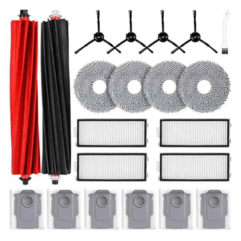 

ABGG-Для Roborock S8 Max/Maxv Ultra Комплект аксессуаров — роликовая щетка, боковая щетка, фильтр, накладка для швабры и мешок для пыли для подметального робота