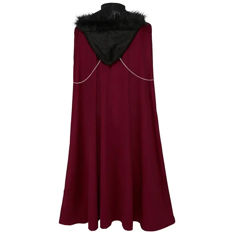 เสื้อคลุมมีฮู้ดแบบซิป แต่งปกขนยาว สไตล์นีโอ-มีเดียเวลล์ พังก์ สตีม