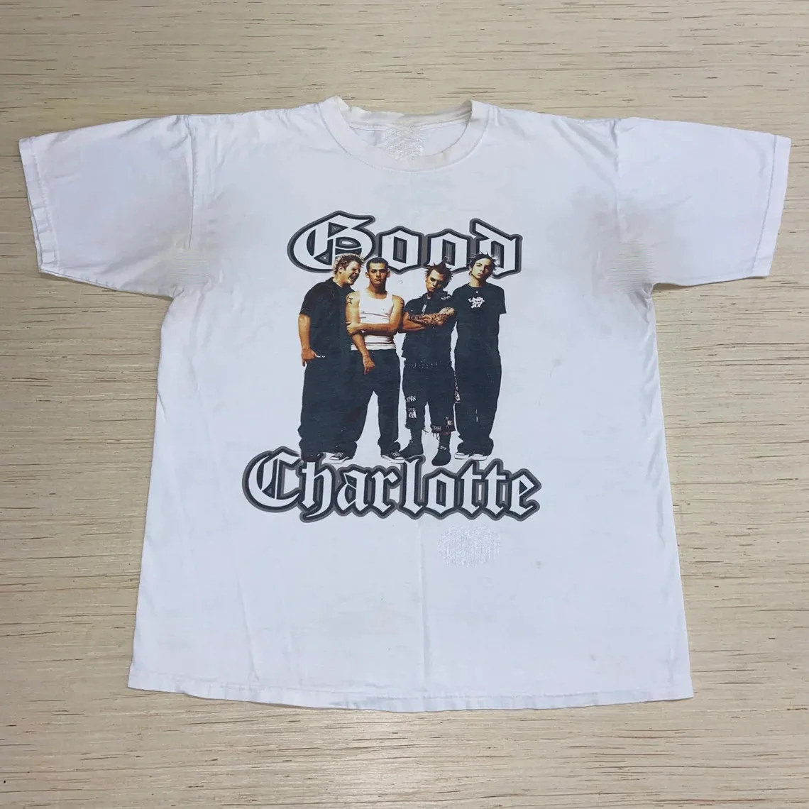 Vtg Good Charlotte Band Heavy Cotton White Full Size T Shirt Mm630