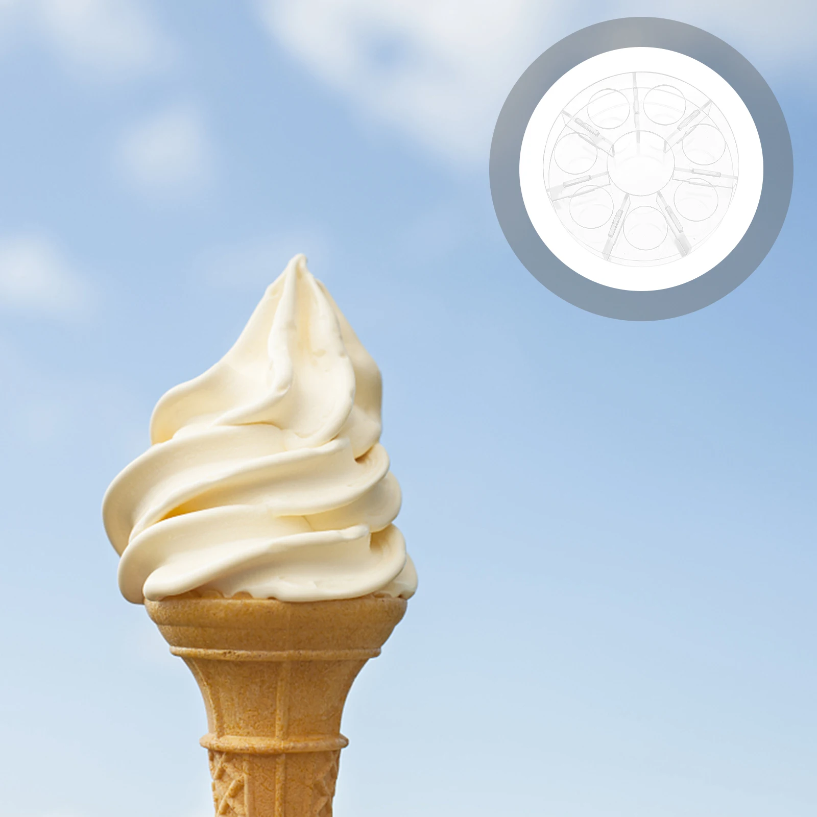 

Double Layer Acrylic Display Rack Cone Holder Clear Cake St for Party Ice Cream Cones Cupcake Food Tier Charcuterie