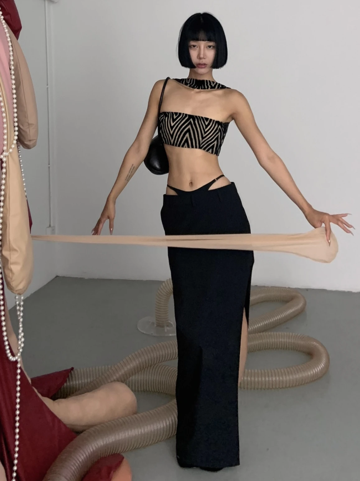 

Женский топ-бюстье Bla Me Printed ter Ne Tube Top RFM, весна 2023, двусторонний, с регулируемыми бретелями