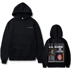 Rapper Lil Durk 7220 Album Cover Graphic Hoodie Men Women Hip Hop Vintage Oversized Sweatshirt Male Casual Fleece Cotton Hoodies