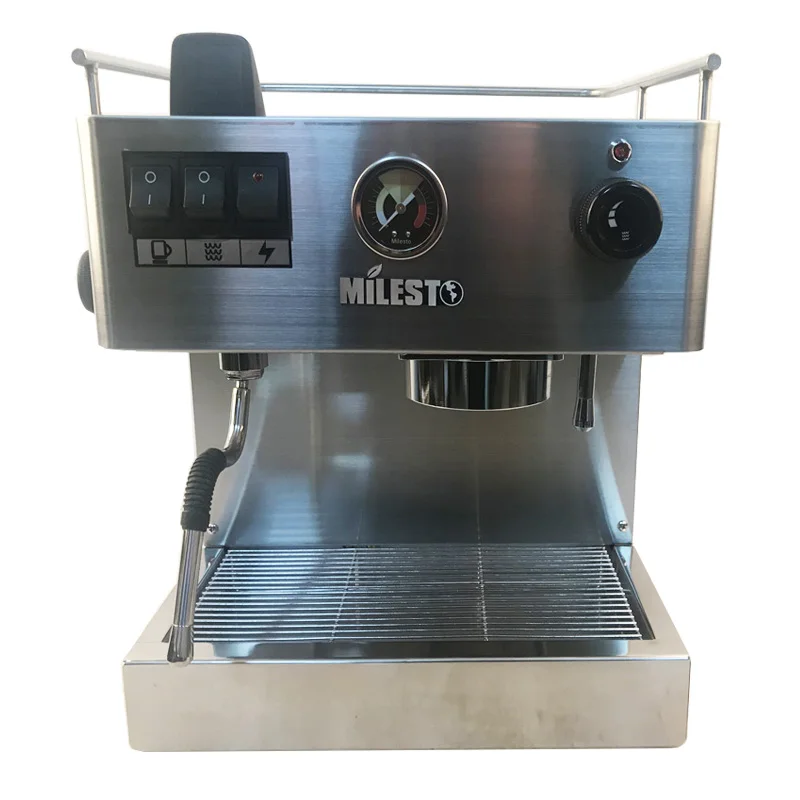 Mesin kopi, mesin kopi Espresso 220V semi otomatis, pembuat espresso bubuk kafe, cappuccino 2500W