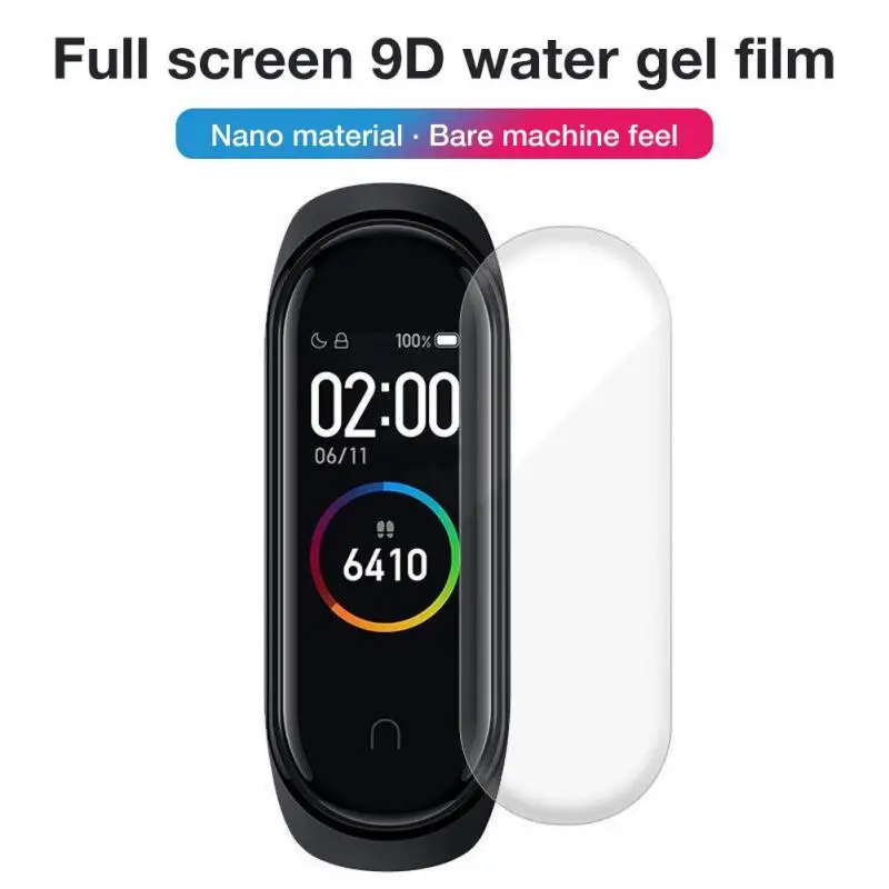 Película de hidrogel curvada 9D para Xiaomi Mi Band, Protector de pantalla suave para mi band 3, 4, 5, 6, 7, accesorios de película de pantalla