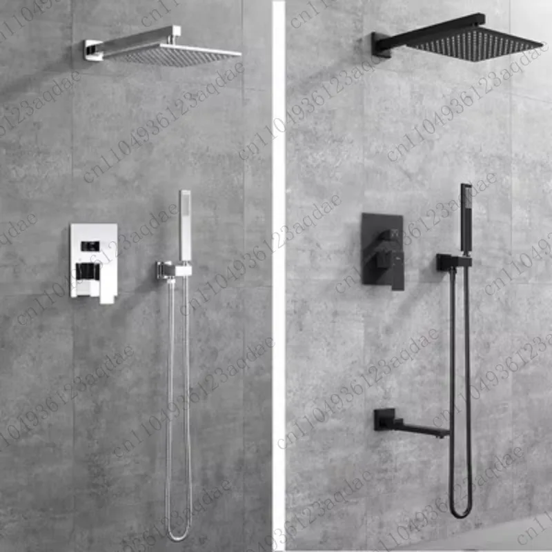 

Complete Shower Set Premium Quality Hot/Cold Bathroom 8/10-Inch Shower Head Set with Concealed