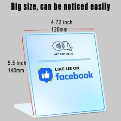 Big Size Facebook Printing NFC Display Stand Increase Business Social Business Interaction