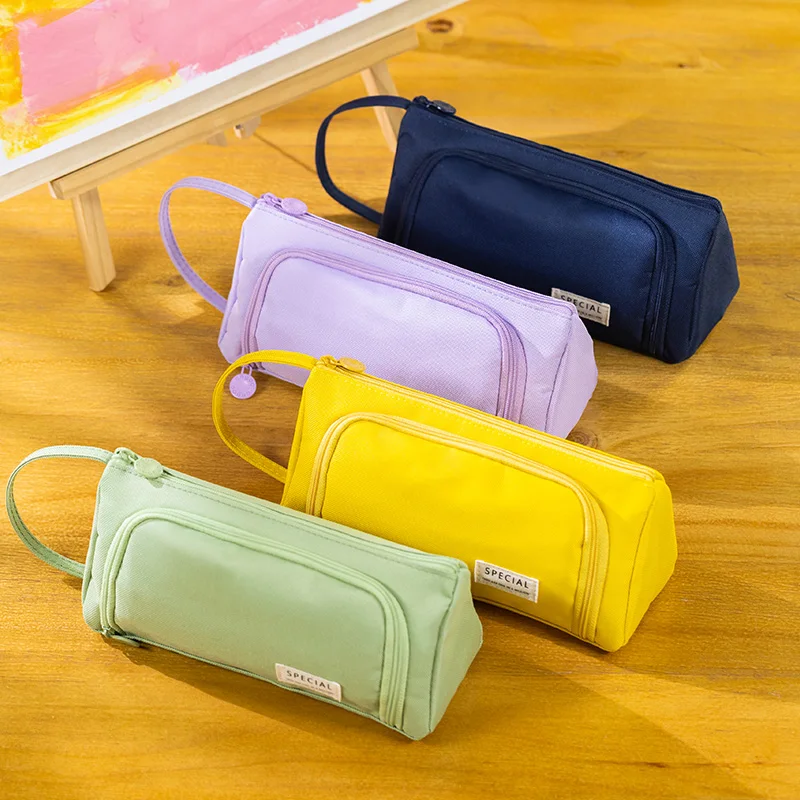 Large Capacity Pencil Case Kawaii School Pen Case Supplies Pencil Storage Bag Students Pencil Cases Big Pen Box Pouch Stationery