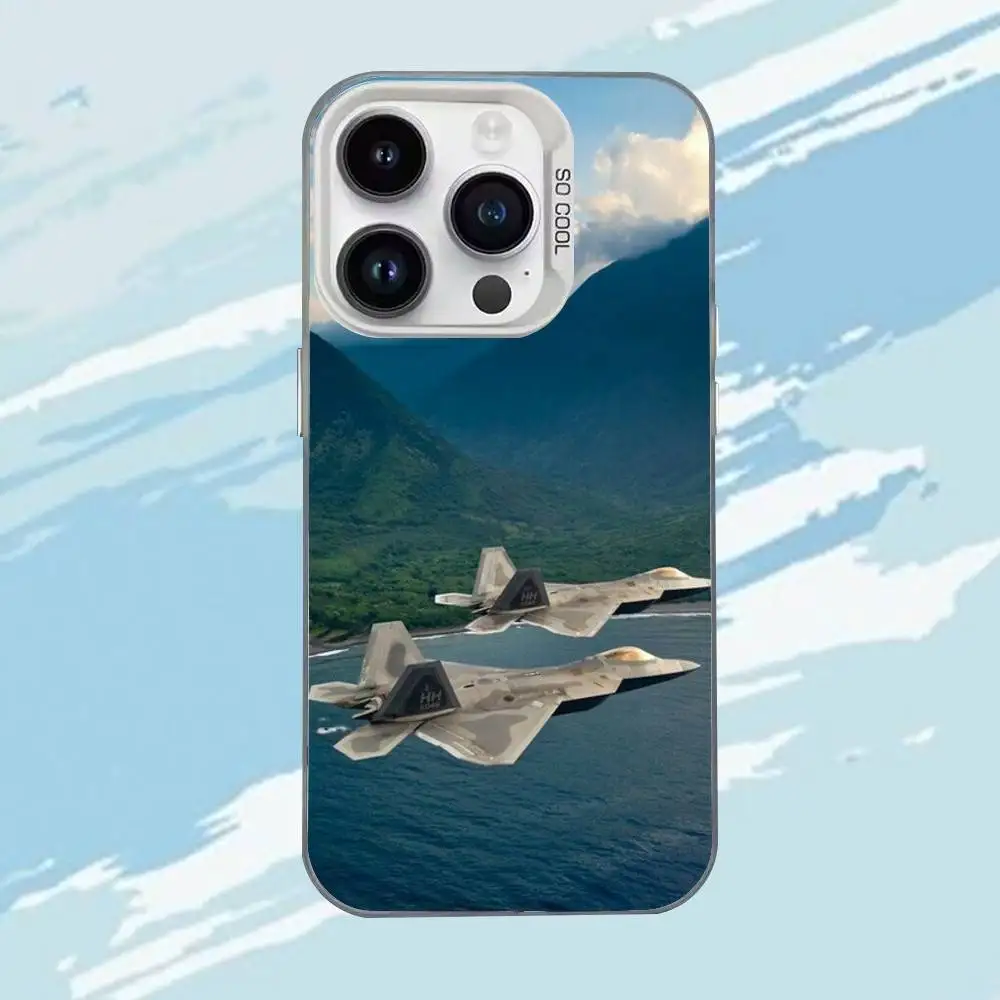 Lockheed – coque de téléphone Martin F-22 Raptor, étui antichoc mat blanc bonbon pour iPhone 17,16,15,14,13,12,11,Mini,Pro,E,MAX