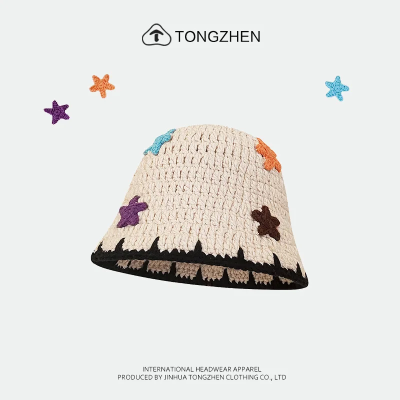 

Stereoscopic handmade crochet wool hat for women's autumn and winter warmth,versatile display,small basin hat,knitted hat