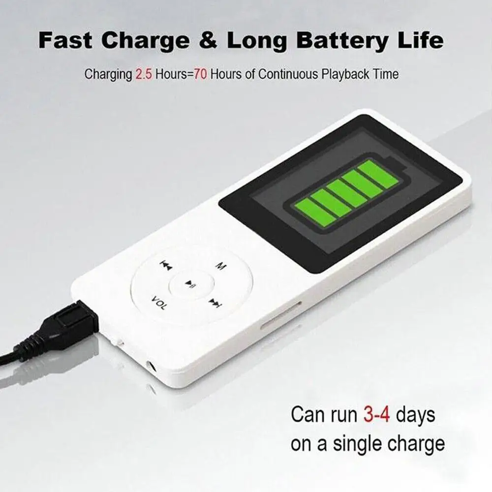 مشغل MP3 للرياضات الخارجية واللياقة البدنية جهاز مشي صغير Mp4/mp3 يدعم بلوتوث مشغل موسيقى بدون فقدان مسجل راديو FM رياضي 128 جيجابايت Hf #6